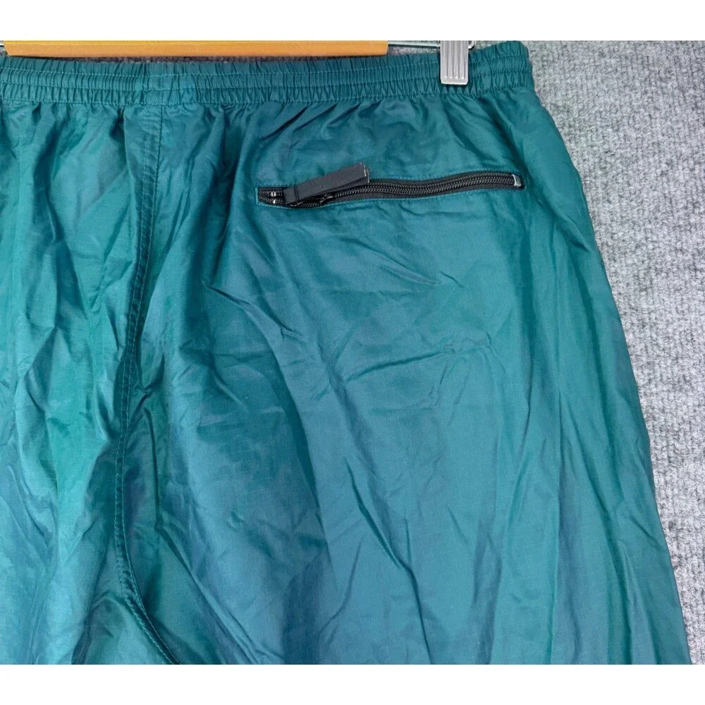 Vintage Helly Hansen Rain Pants XL Green Packable Waterproof Shell Ankle Zip